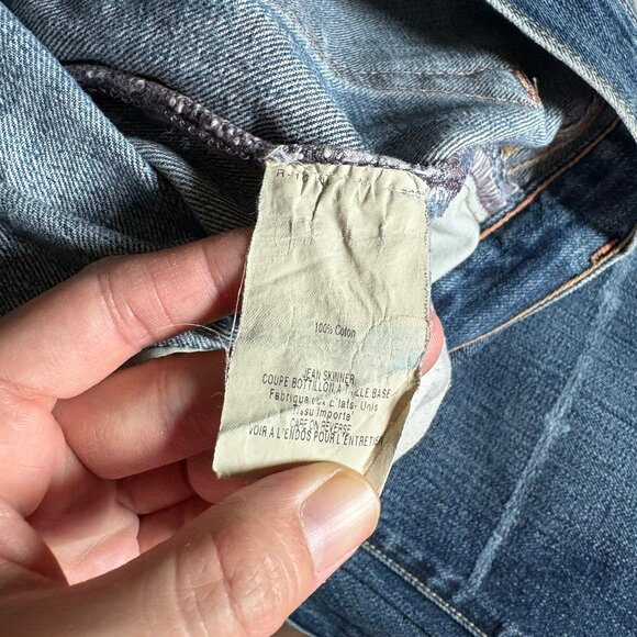 Levi's Skinner USA Made Low Rise Boot Cut Jeans - Men's Size 34*32 - Blue - Picture 7 of 12